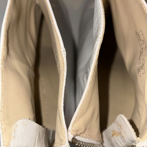 Zara Basics leather white bootie - Picture 6 of 9